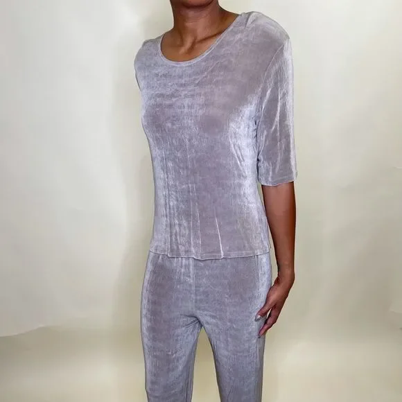 Vintage 90s Taupe matching stretchy set sz med - Picture 2 of 4